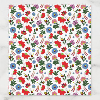 Folk Floral Wedding Envelope Liner