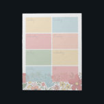 folk floral weekly planner calendar notepad<br><div class="desc">original floral illustration by Jennifer @ Little Scooter Studios</div>