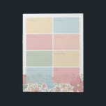 folk floral weekly planner calendar notepad<br><div class="desc">original floral illustration by Jennifer @ Little Scooter Studios</div>