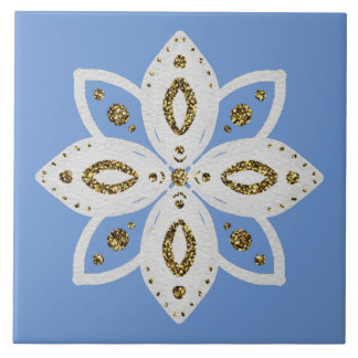 folk flower 1  ceramic tile