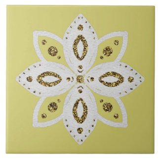 folk flower 1  ceramic tile