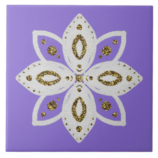 folk flower 1  ceramic tile