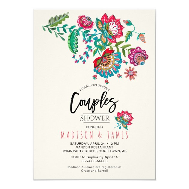 Folk Flowers | Couples Shower | Invitation