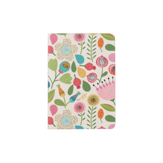 Folk Flowers Passport Protector Holder