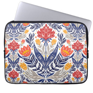 Folk flowers pattern  laptop sleeve