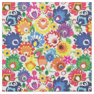 Folk Flowers - spring is in the air! Fabric