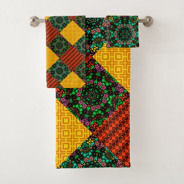 Folk folklore bath towel set (Insitu)