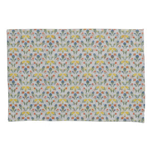Folk Garden Dreams Flat Sheet Pillow Case