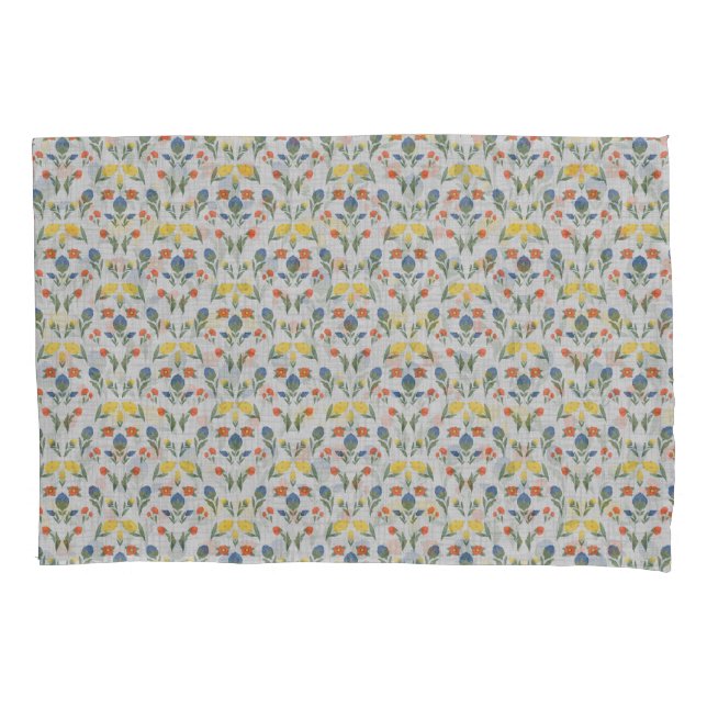 Folk Garden Dreams Flat Sheet Pillow Case (Front-Left)