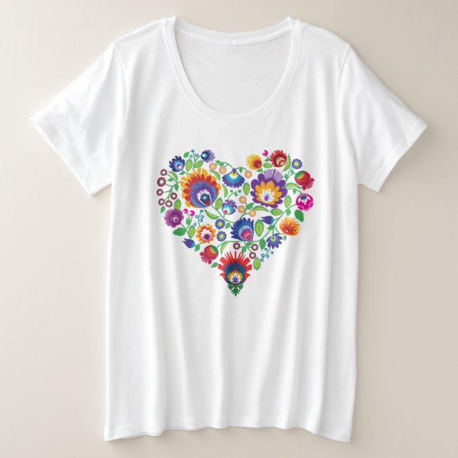 Folk heart 💖 new plus size T-Shirt (Design Front)