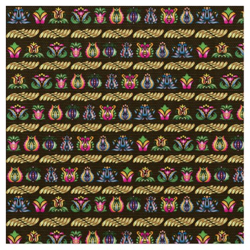Folk Hungarian Pattern Fabric