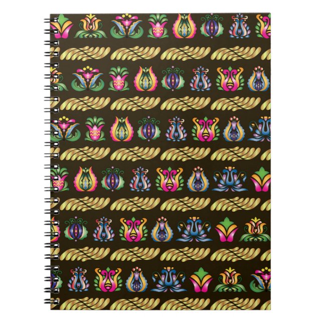Folk Hungarian Pattern Notebook (Front)