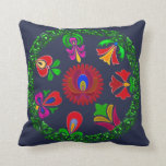 Folk Hungarian Patterns Throw Pillow