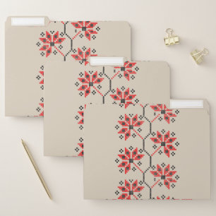 Folk-Inspired Office Organizer File Folder
