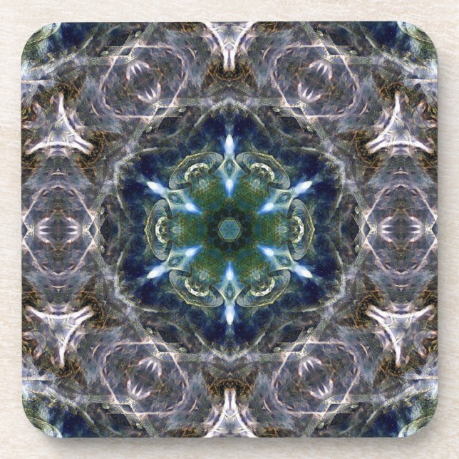 Folk Mandala  Beverage Coaster (Front)