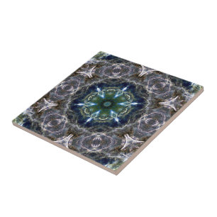 Folk Mandala Ceramic Tile
