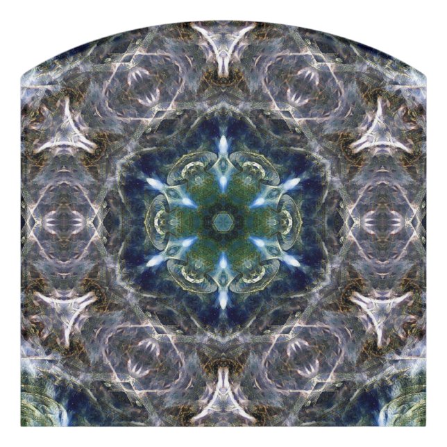 Folk Mandala  Door Sign (Contour Front)