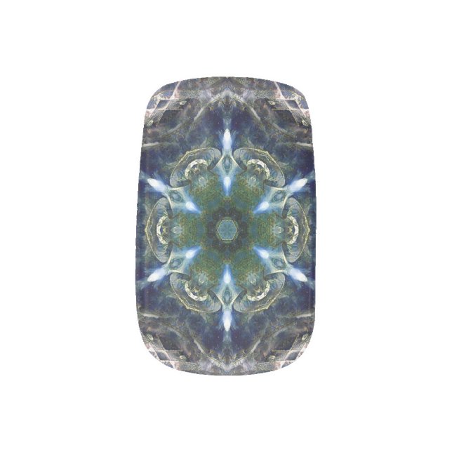 Folk Mandala  Minx Nail Art (Left Thumb)