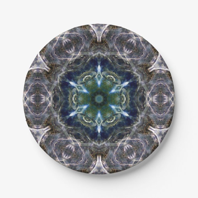 Folk Mandala  Paper Plates (Front)