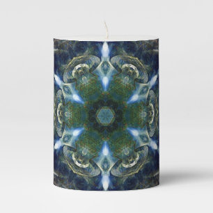 Folk Mandala  Pillar Candle