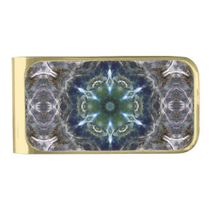 Folk Mandala Silver Finish Money Clip
