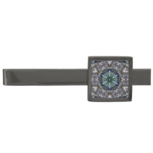 Folk Mandala Silver Finish Tie Bar