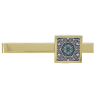Folk Mandala Silver Finish Tie Bar