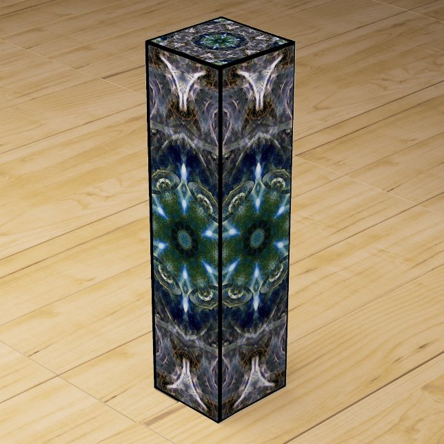 Folk Mandala  Wine Box (Front)