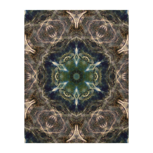 Folk Mandala  Wood Wall Art (Front)