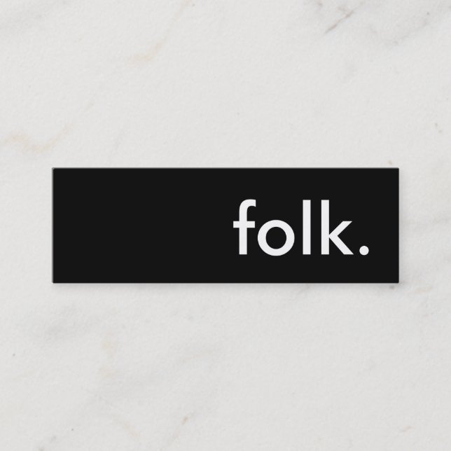 folk. mini business card (Front)