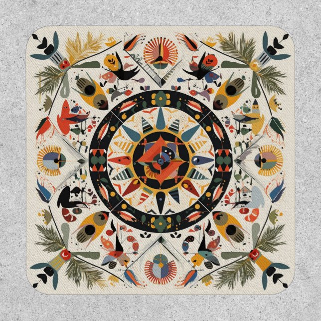 folk motifs indie symbol ornament decoration folkl patch (Front)