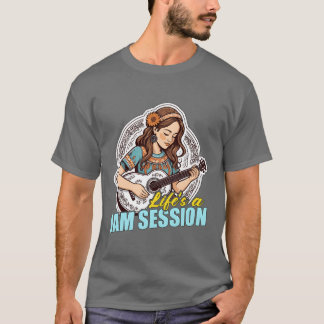 Folk Music Lifes A Jam Session Music Enthusiast vi T-Shirt