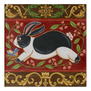 Folk Rabbit Acrylic Print
