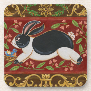 Folk Rabbit Coaster