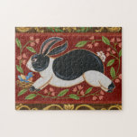 Folk Rabbit Jigsaw Puzzle