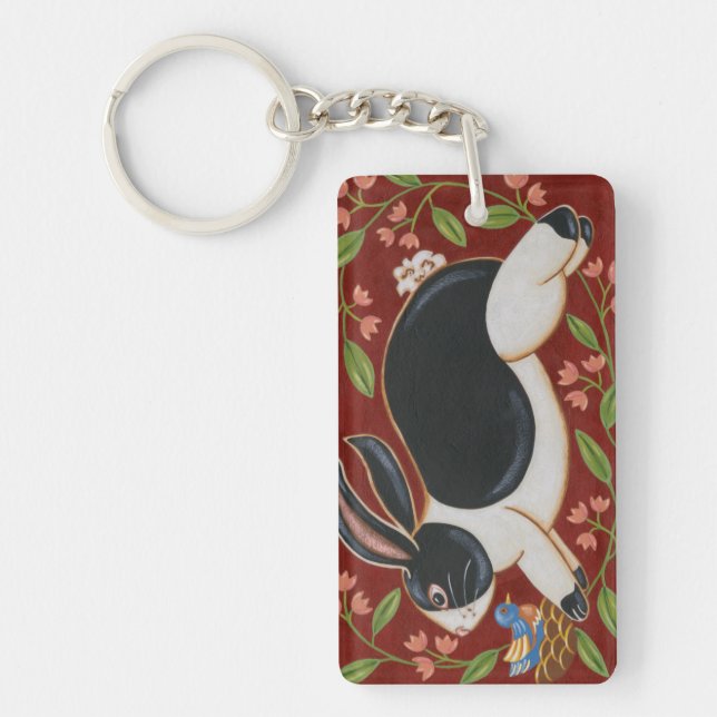Folk Rabbit Keychain (Front)