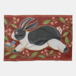 Folk Rabbit Kitchen Towel