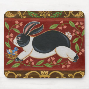 Folk Rabbit Mouse Pad