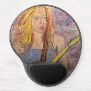 folk rock girl reflections gel mouse pad