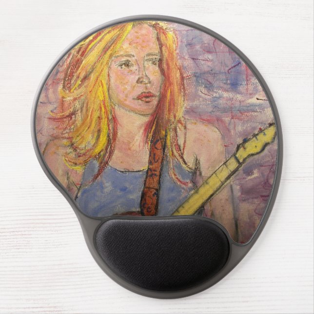 folk rock girl reflections gel mouse pad (Front)