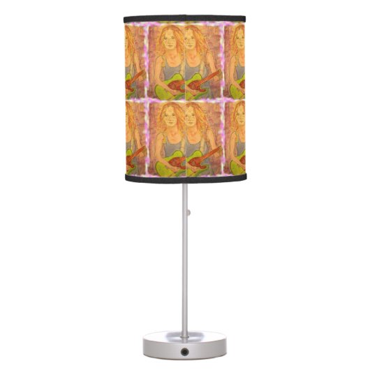 folk rock girl table lamp (Back)