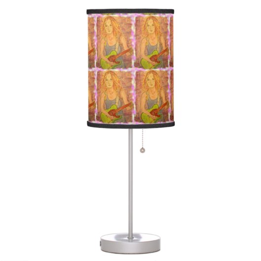folk rock girl table lamp (Left)