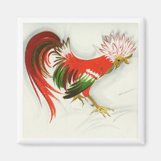 Folk Rooster #5 Magnet