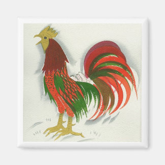 Folk Rooster #7 Magnet