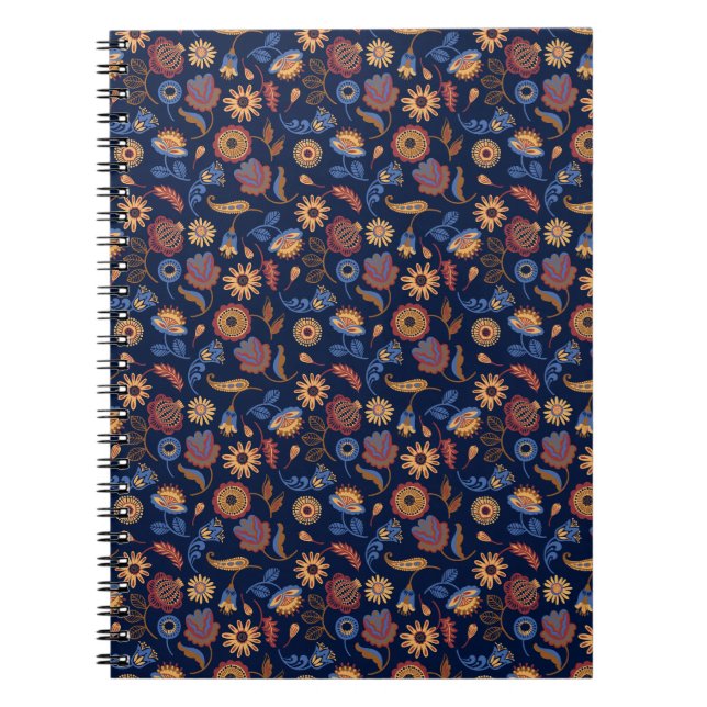 Folk Rustic Floral Notebook (Front)