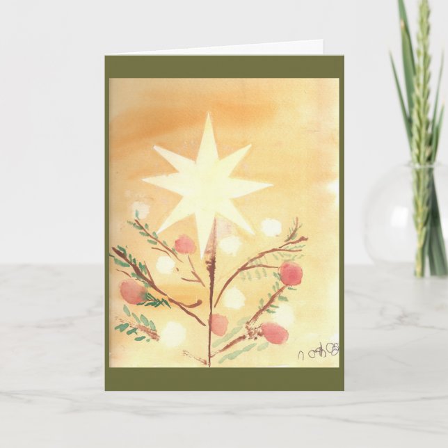 Folkart Christmas Star Card (Front)