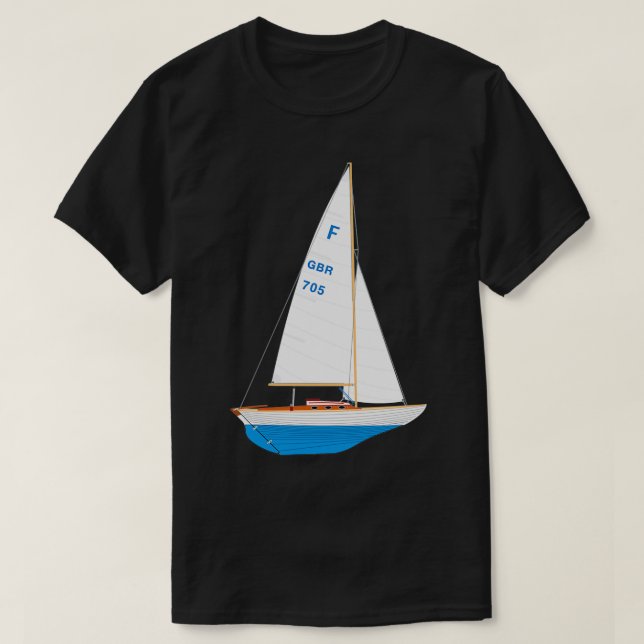 Folkboat 705 Yacht T-Shirt (Design Front)