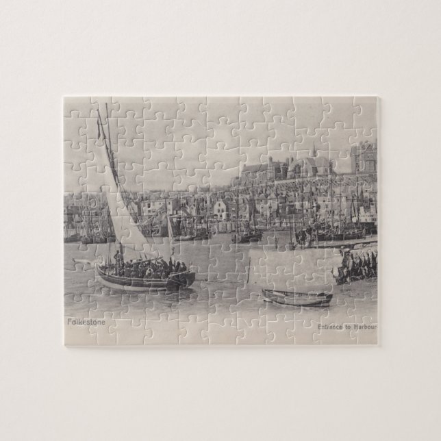 Folkestone Harbour 1905 Jigsaw Puzzle (Horizontal)