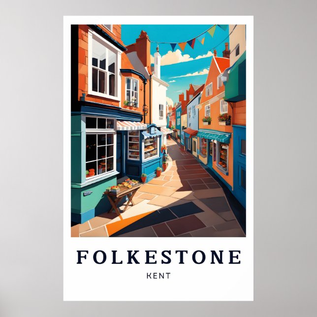 Folkestone Poster, Kent Poster, England Poster (Front)