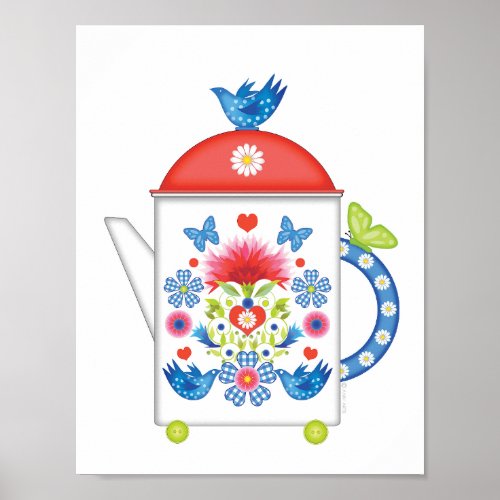 FolkFest Teapot Poster